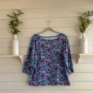 Talbots The Talbots Tee 3/4 Sleeve Floral Top Size 2X